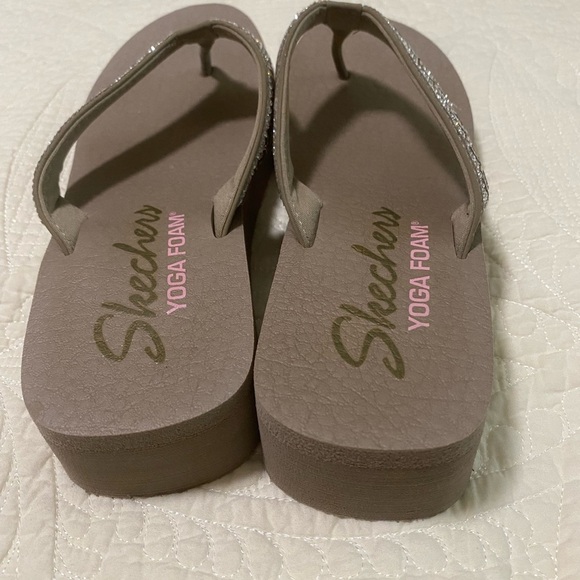 Skechers Women's Brown Sandals with Rhinestone Accents - Picture 3 of 6